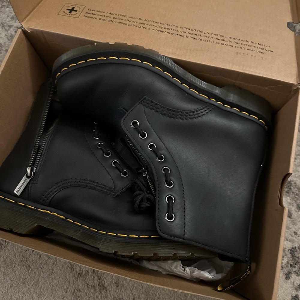 Dr. Martens Pascal Black Moto Boots